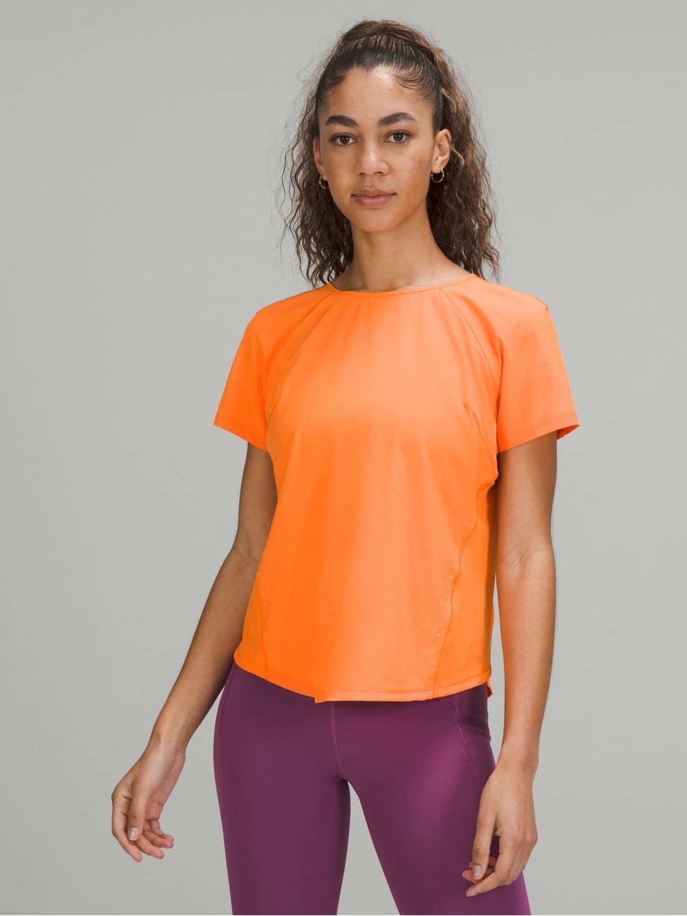 Lululemon Women’s Lightweight Stretch Run Short Sleeve Shirt — Orange Soda